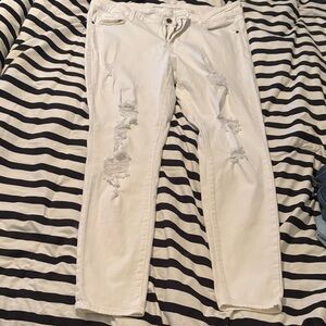 Old Navy Distressed white jeans